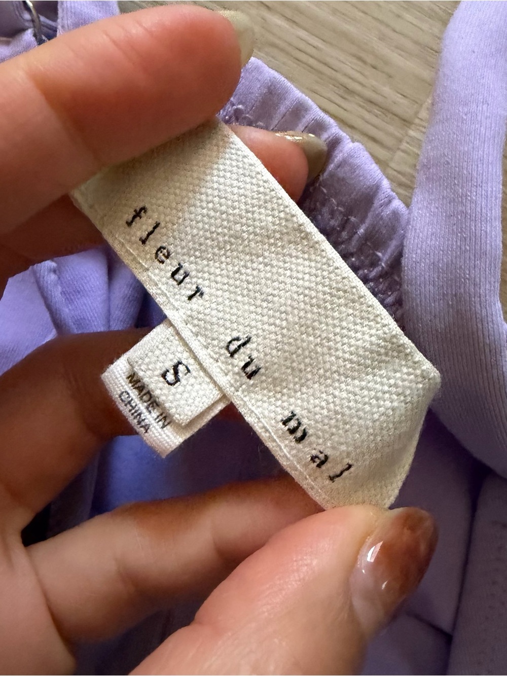 Fleur du mal lilac body suit deep v - Picture 2 of 4